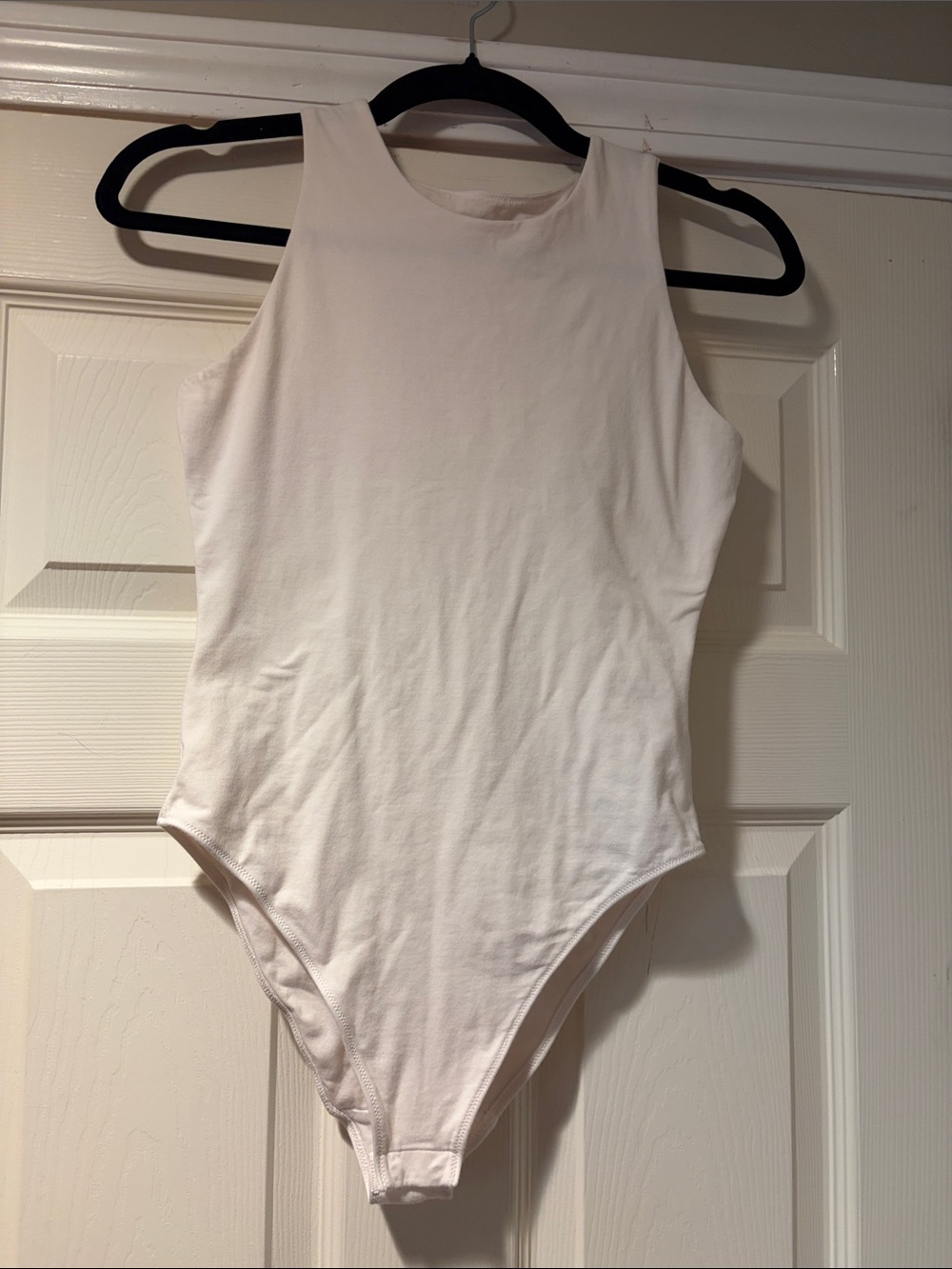 Everlane Sleeveless High Neck Tank Bodysuit in White XS